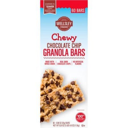 GREEN RABBIT HOLDINGS Wellsley Farms Chewy Chocolate Chip Granola Bars, .88 oz, 60 Count 22000538